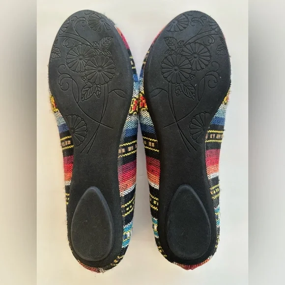 Steve Madden Multi Colored Patterned Ballet Style Flats - Picture 6 of 9